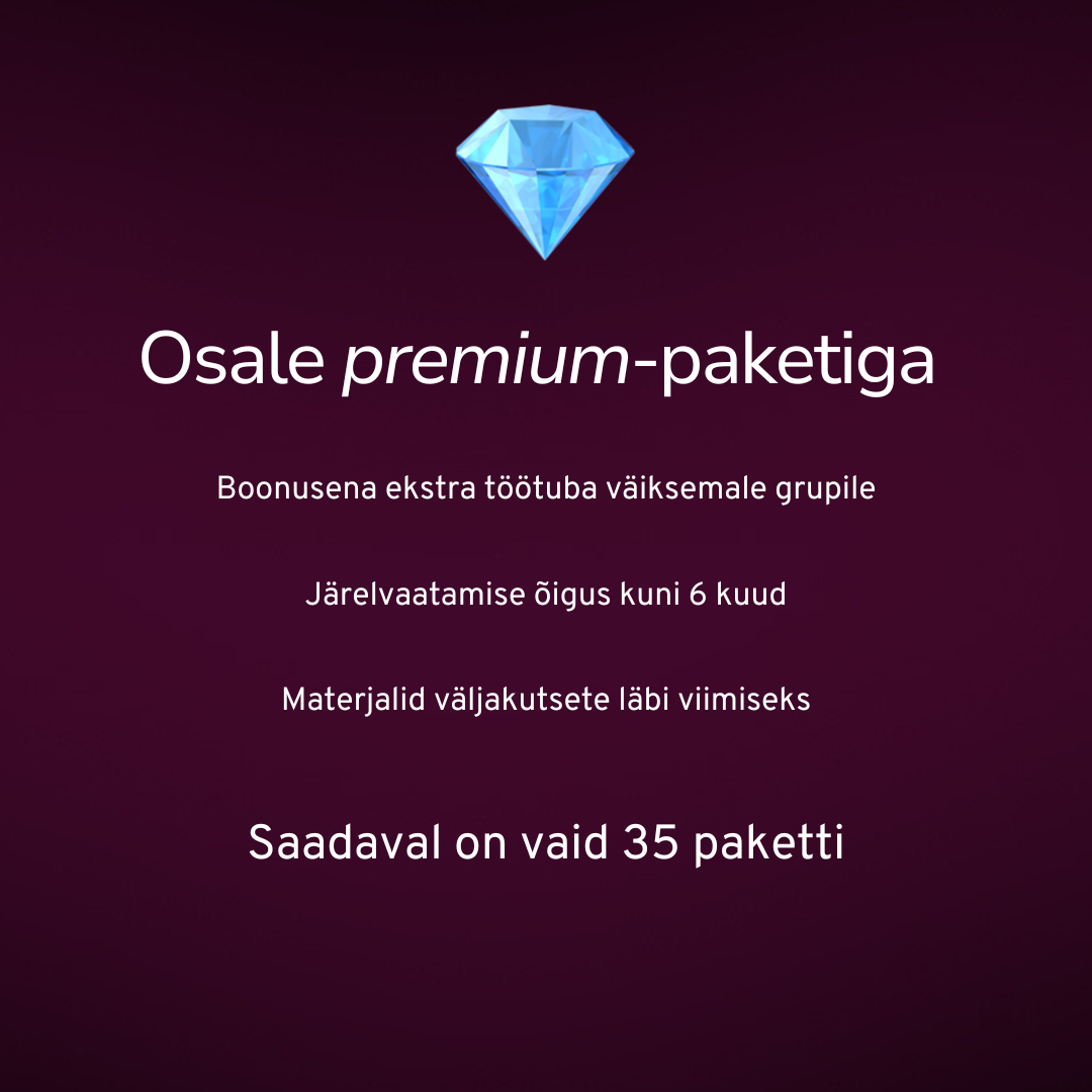 Õpinädala väljakutse strateegia premium-pakett