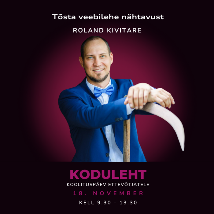 SEO- pane koduleht tööle (Roland Kivitare 18.nov)