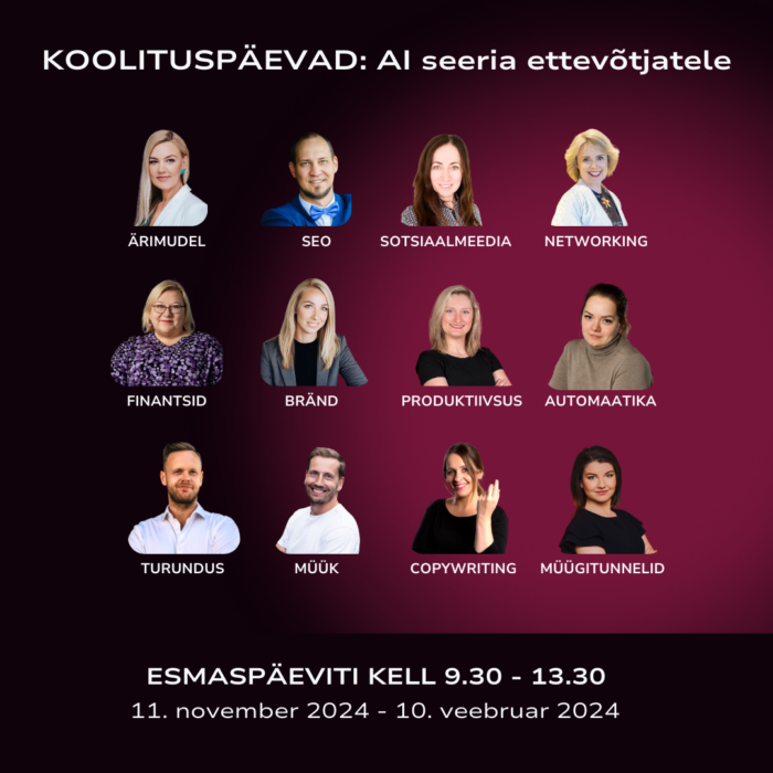 AI koolituste seeria ettevõtjatele